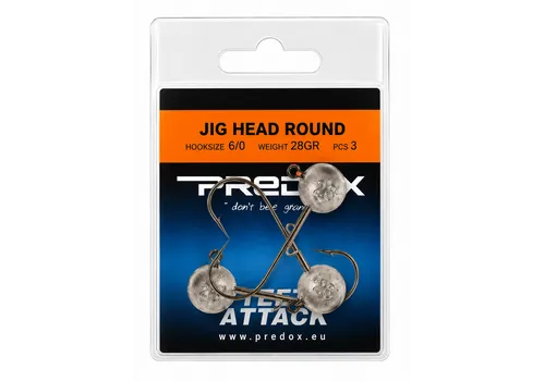 Predox Jig Head Round Natural Bulk 25 stuks