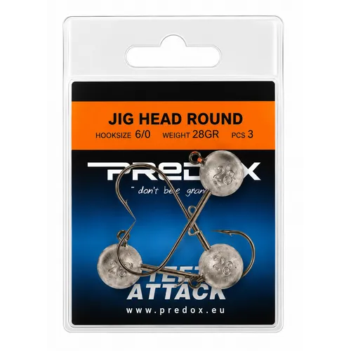 Predox Jig Head Round Natural Bulk 25 stuks