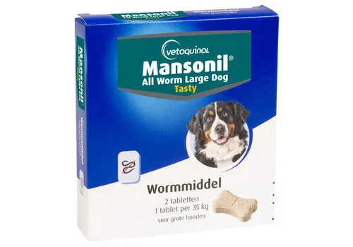 Mansonil All Worm Large Dog Tasty Bone 2 tabletten