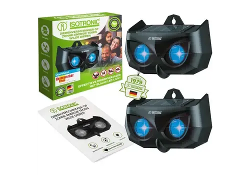 Isotronic Solar wildverjager met blauw LED-licht set van 2