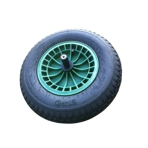 Fort Fort kruiwagenwiel groen 4PLY met as 20 cm