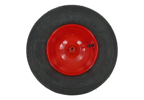 Fort Fort kruiwagenwiel staal rood 2PLY met as 24 cm