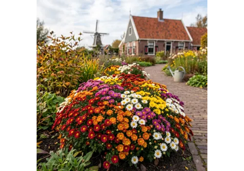 JUNAVERA Chrysanthemum 'Garden Mosaic' | 10,5 cm pot | 17 cm hoog | diverse kleuren per stuk