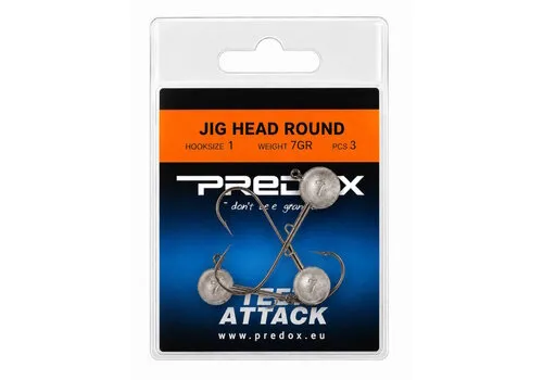 Predox Jig Head Round Natural 7 gram - 3 stuks