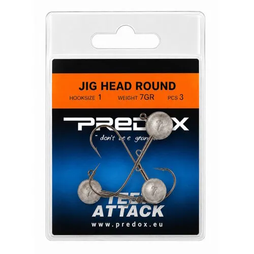 Predox Jig Head Round Natural 7 gram - 3 stuks