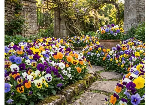 JUNAVERA Grootbloemige viool mix | Viola F1 hybride | 9 cm pot | ca. 10 cm | per stuk