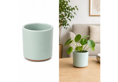 JUNAVERA Lichtblauwe keramische pot | 8cm hoog