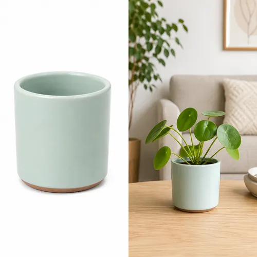 JUNAVERA Lichtblauwe keramische pot | 8cm hoog