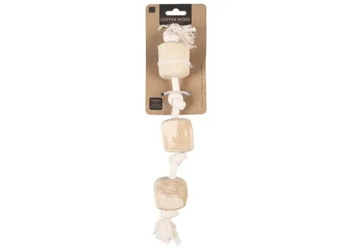 D&D Home Touwspeeltje koffiehout Triple Wood