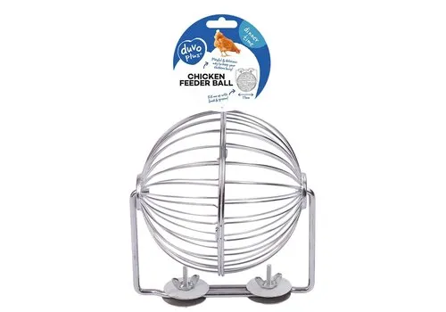 Duvo+ Metalen voederbal voor kippen 13 cm