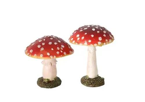 Boltze Home Decoratieve paddenstoel rood wit