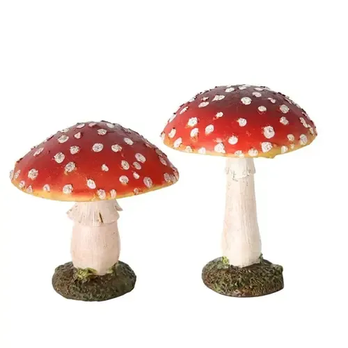 Boltze Home Decoratieve paddenstoel rood wit