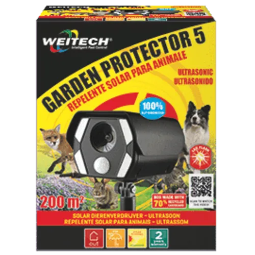 Weitech Solar dierenverjager met ultrasoon geluid en flits
