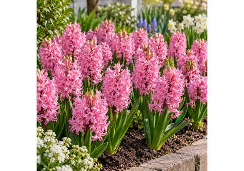 JUNAVERA Hyacinthus orientalis roze | Hyacint bloembollen | 3 stuks | 25 cm hoog