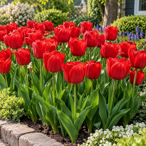 JUNAVERA Tulipa Darwin Hybrid rode tulp | bloembollen | 7 stuks | 25 cm hoog