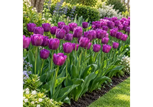 JUNAVERA Tulipa Single Early | Paarse tulp | 7 bloembollen | 45 cm hoog