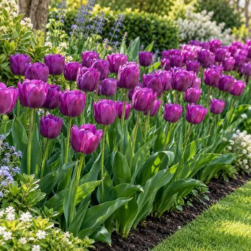 JUNAVERA Tulipa Single Early | Paarse tulp | 7 bloembollen | 45 cm hoog