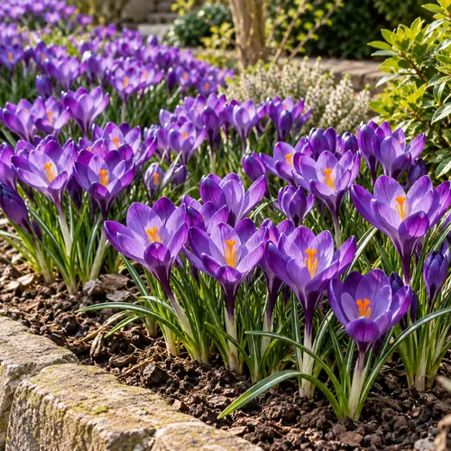 JUNAVERA Krokus paars | bloembollen 10 stuks | 15 cm hoog
