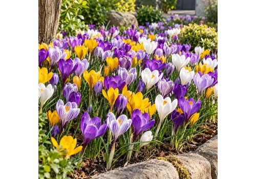 JUNAVERA Krokus gemengde kleuren | bloembollen 10 stuks | ca. 10 cm hoog