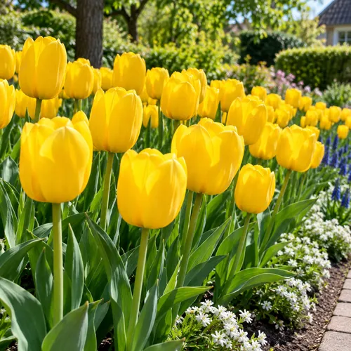 JUNAVERA Titel: Tulipa Darwin Hybrid | gele tulp | bloembollen 5 stuks | 55 cm hoog