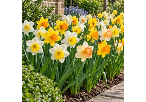 JUNAVERA Narcissus Large Cupped Mix | gemengde narcissen | 5 bloembollen | 40 cm hoog