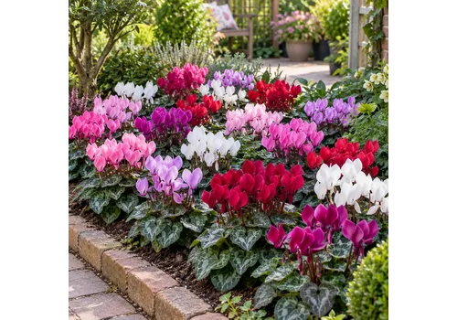 JUNAVERA Cyclamen kleinbloemig Super Serie Carino gemengd | 10 cm pot | 25 cm hoog | per stuk