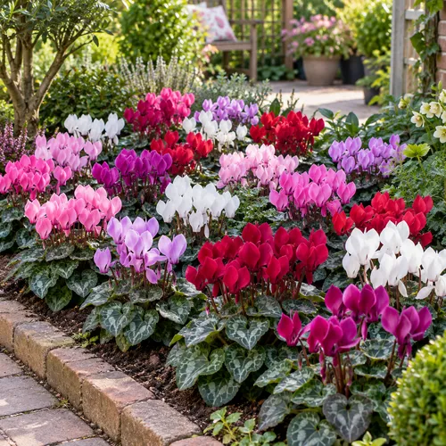 JUNAVERA Cyclamen kleinbloemig Super Serie Carino gemengd | 10 cm pot | 25 cm hoog | per stuk