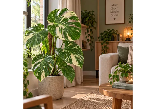 JUNAVERA Monstera deliciosa 'Thai Constellation' | 19 cm pot | 80 cm hoog