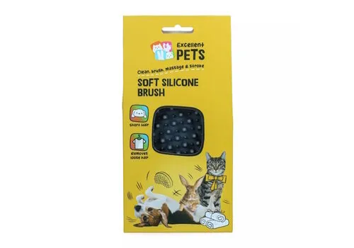 Excellent Pets Zachte siliconen vachtborstel