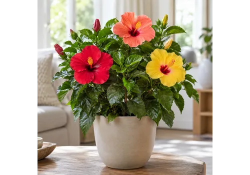 JUNAVERA Hibiscus rosa sinensis ‘Adonis’ Mix | pot 12 cm | 30 cm | per stuk