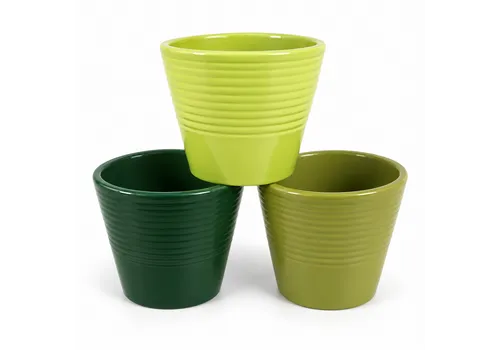 Junai.nl Keramische bloempot Green Spirit