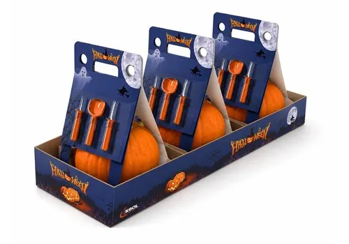 Junai.nl Halloweenpompoen met snijgereedschap