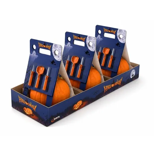 Junai.nl Halloweenpompoen met snijgereedschap