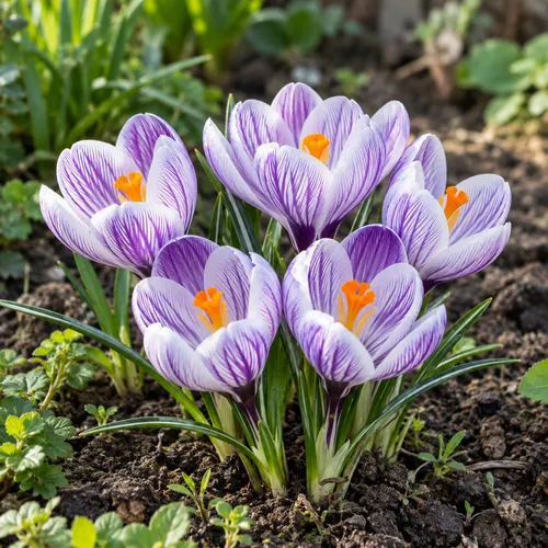 JUNAVERA Crocus vernus Pickwick | bloembol per stuk | 10 cm hoog