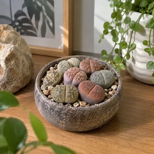 Junai.nl Lithops sp. Mixed | 5,5 cm pot | 8 cm hoog | per stuk