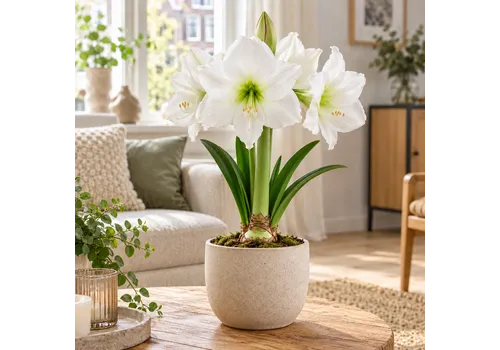 JUNAVERA Hippeastrum wit | bloembol | voor binnen en buiten | per stuk