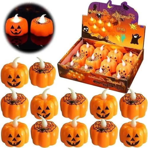 Junai.nl LED theelicht pompoen Halloween