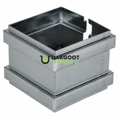 Rheinzink Zinken dubbele overschuifwrong 80x80 mm vierkant (NedZink)