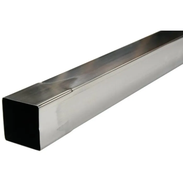 Nedzink Regenpijp zink vierkant 80x80 lengte 2 meter. 0.65mm dik