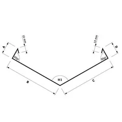 Rheinzink Zinken kilgoot op maat (Rheinzink titaanzink 0,8 mm)