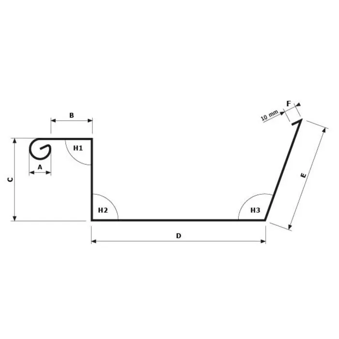 Rheinzink Zinken dakgoot voor houten bak op maat (Rheinzink titaanzink 0,8 mm)
