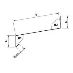 Rheinzink Zinken waterslag op maat (Rheinzink titaanzink 0,8 mm)