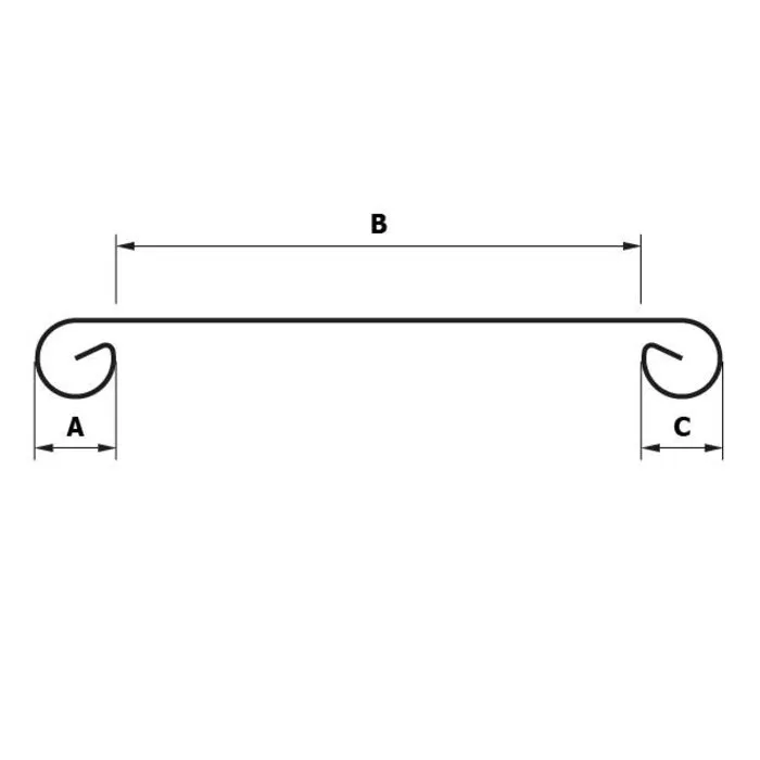 Rheinzink Zinken deklijst op maat met dubbele kraal (Rheinzink titaanzink 0,8 mm)