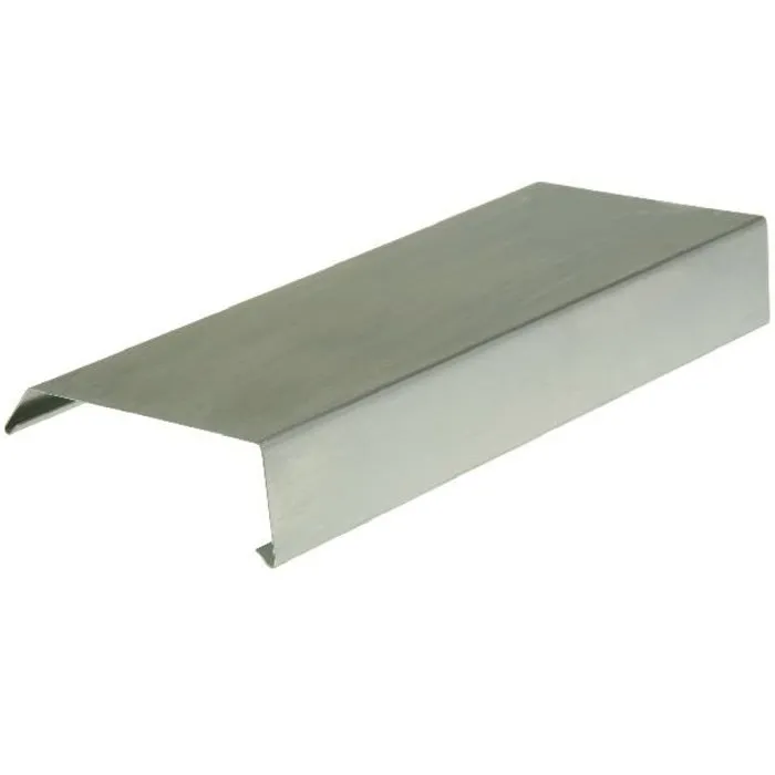 Rheinzink Zinken deklijst op maat vlak - zonder kraal (Rheinzink titaanzink 0,8 mm)