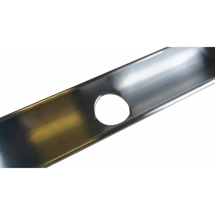 Rheinzink Zinken mastgoot M333 - 1 meter met voorgeboord gat voor trechteruitloop (Rheinzink lijmgoot)