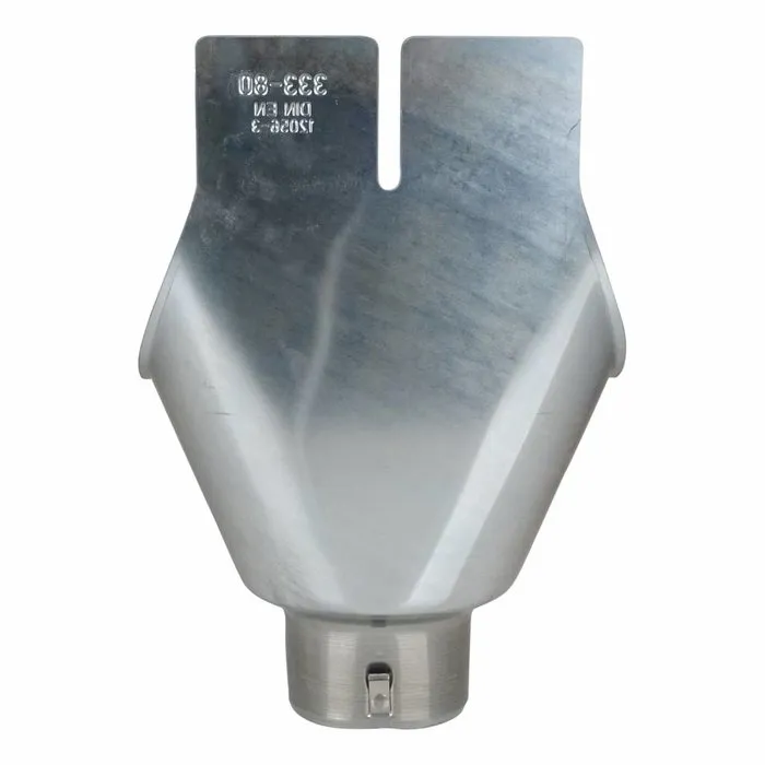 Rheinzink Tapeind (trechteruitloop) 80 mm t.b.v. M333 Rheinzink lijmgoot