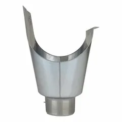 Rheinzink Zinken tapeind (trechteruitloop) 80 mm t.b.v. mastgoot M333 lijmgoot (Rheinzink)