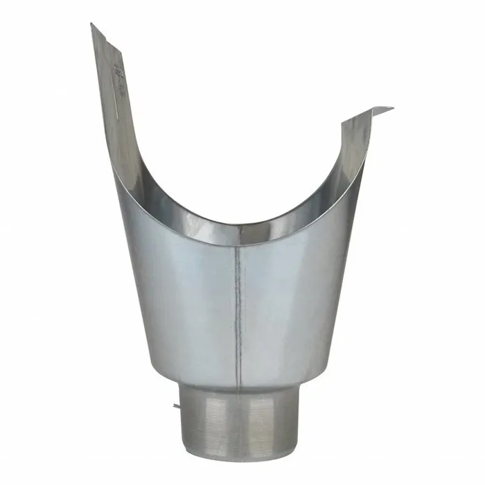 Rheinzink Zinken tapeind (trechteruitloop) 80 mm t.b.v. mastgoot M333 lijmgoot (Rheinzink)