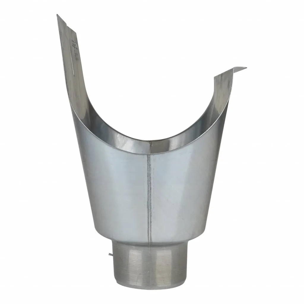 Rheinzink Zinken tapeind (trechteruitloop) 80 mm t.b.v. mastgoot M333 lijmgoot (Rheinzink)