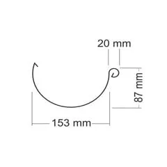 Rheinzink Zinken mastgoot M333 Rheinzink lijmgoot - 3 meter (standaard)